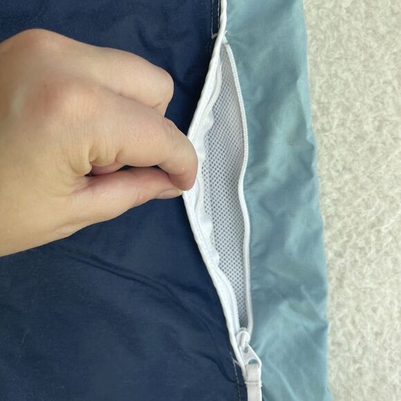 Nike Swim Trunks Shorts Mens Large Elastic Waistband Mesh Lined Zip Pocket Blue - Picture 5 of 12